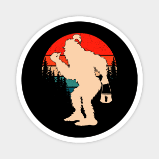 Retro Bigfoot Girl Women Magnet